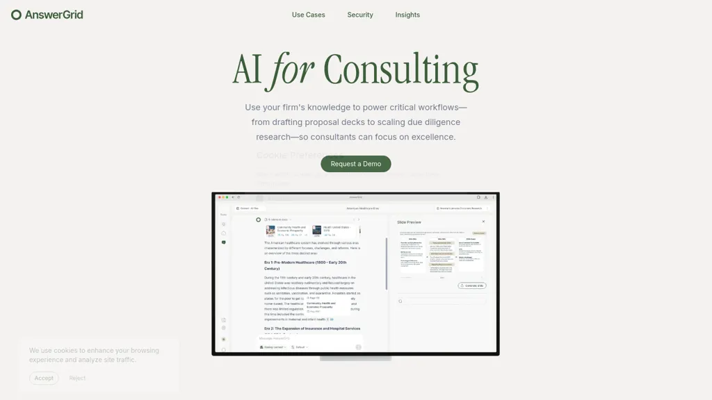 AnswerGrid website