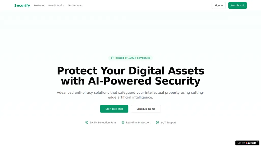 antipiracy AI tool screenshot