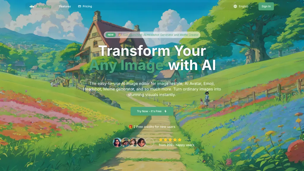 Anyimg AI tool screenshot