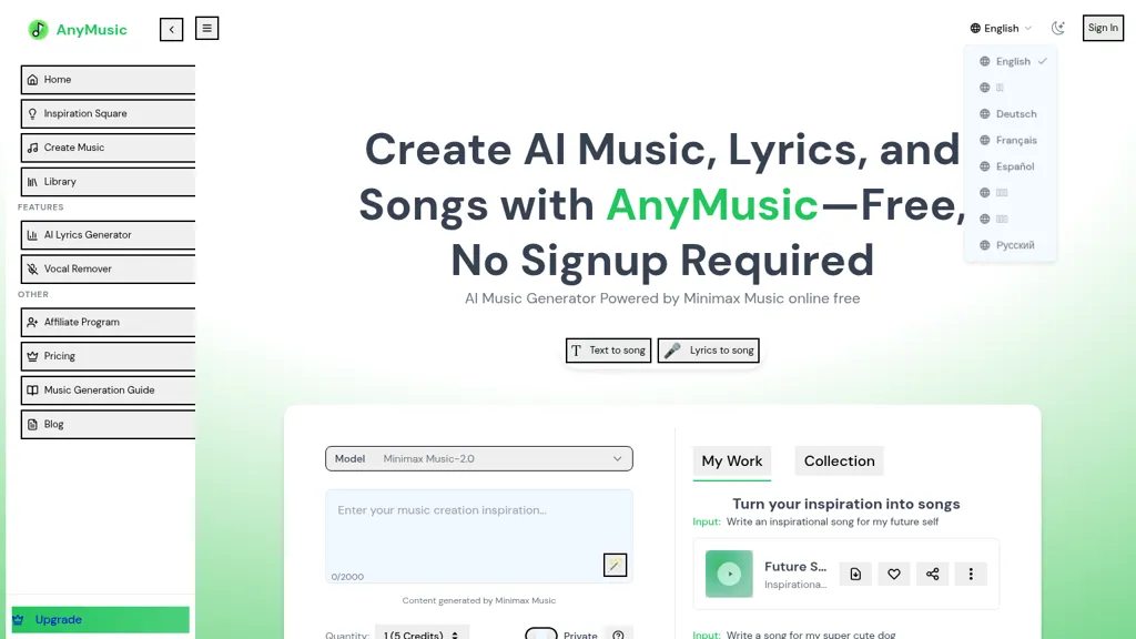 AnyMusic alternatives and competitors