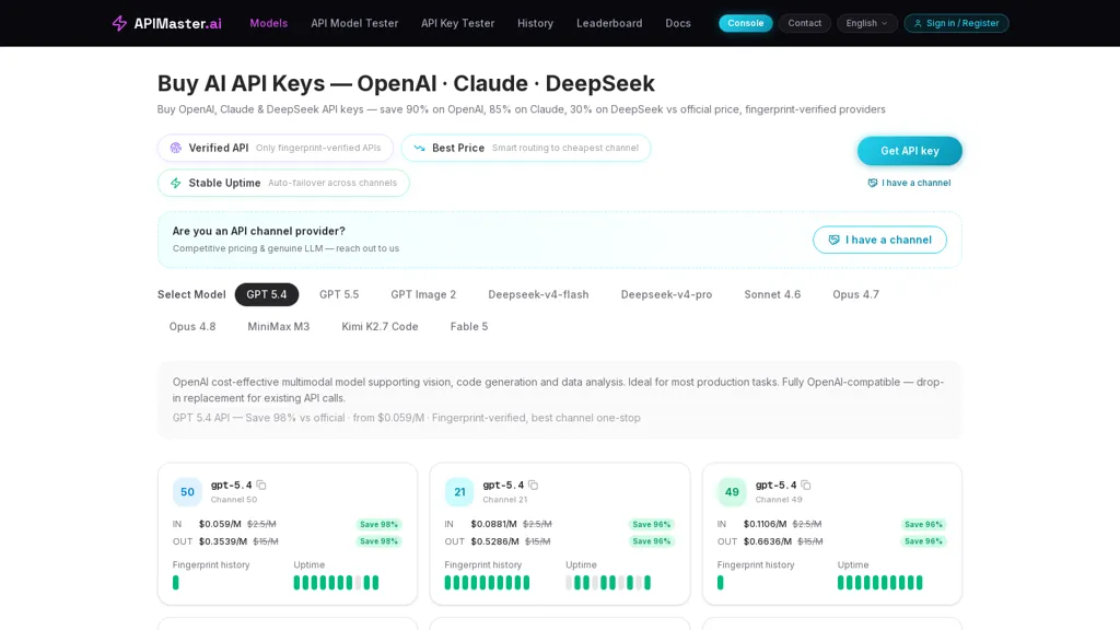APIMaster AI AI tool screenshot