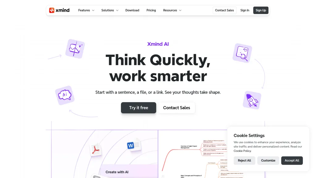 Xmind AI tool screenshot