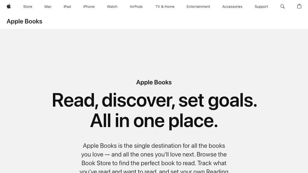 Apple Books website