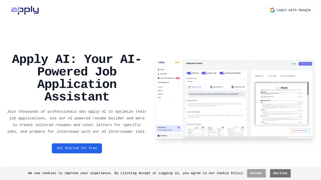 Apply AI website