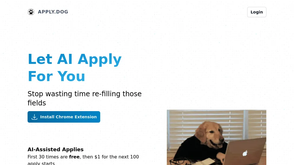 Apply.dog website