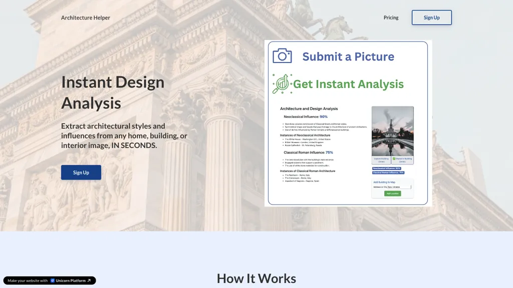 Architecture Helper website
