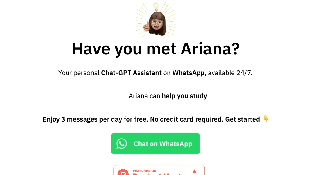 Ariana AI website