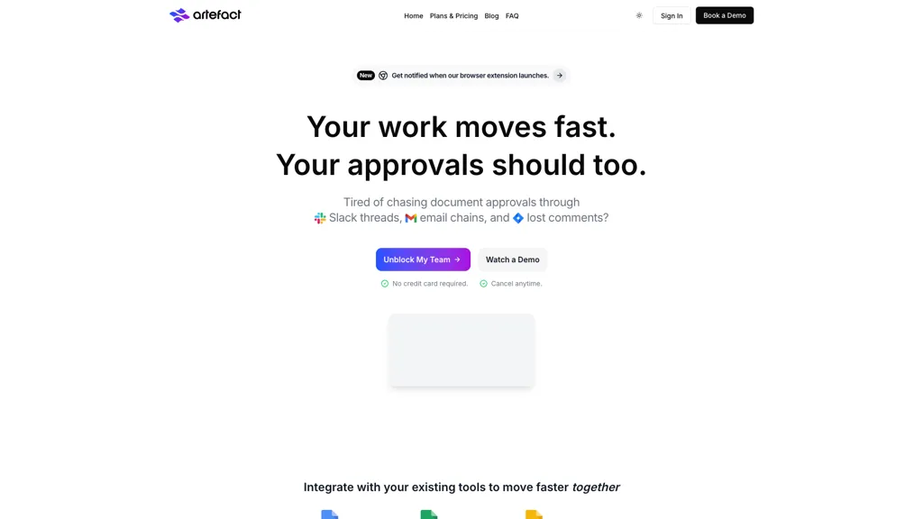 Artefact AI tool screenshot