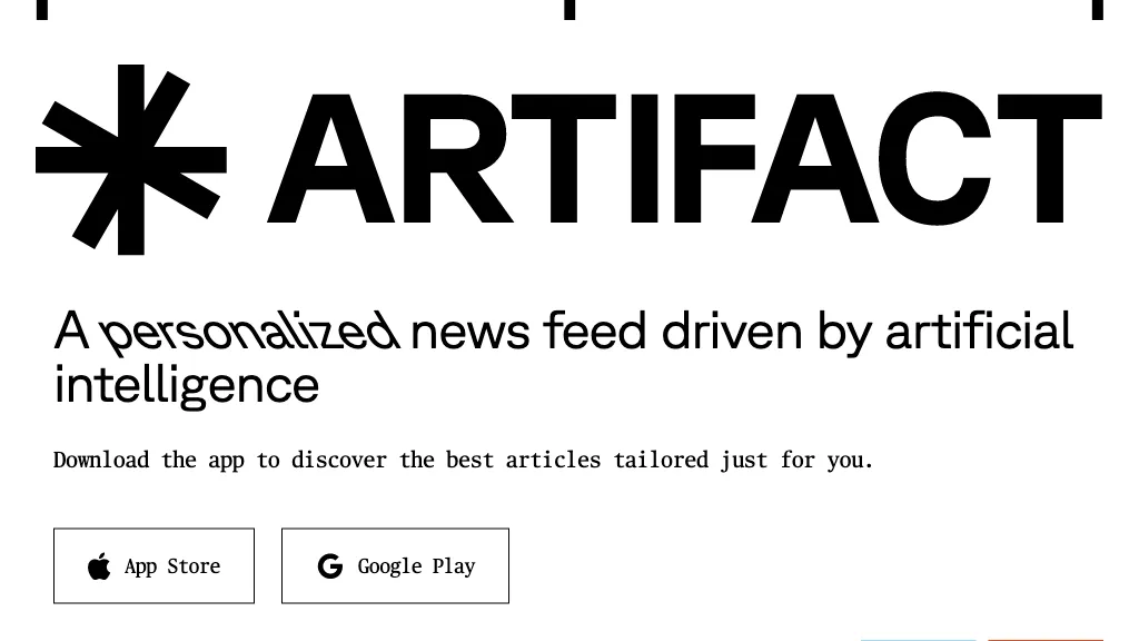 Artifact News website