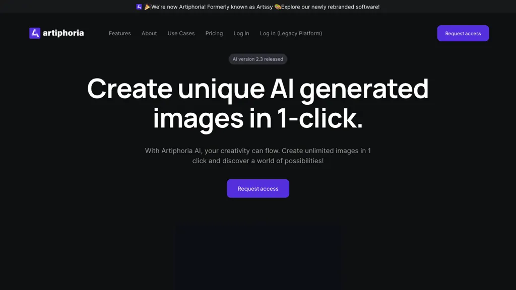 artiphoria AI website