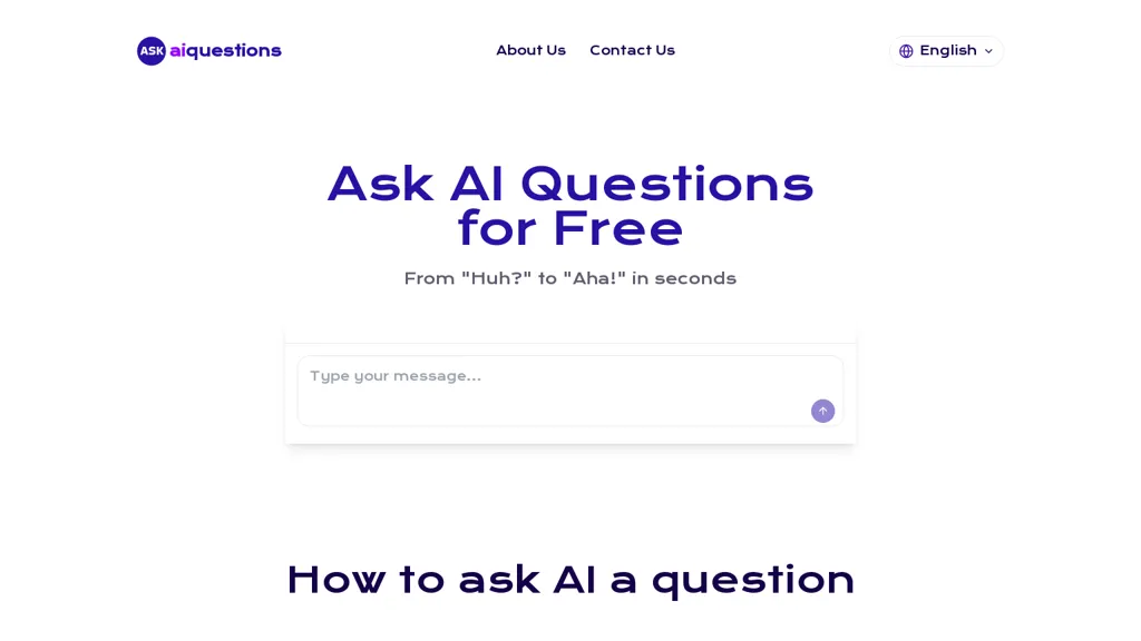 Ask AI Questions Online website