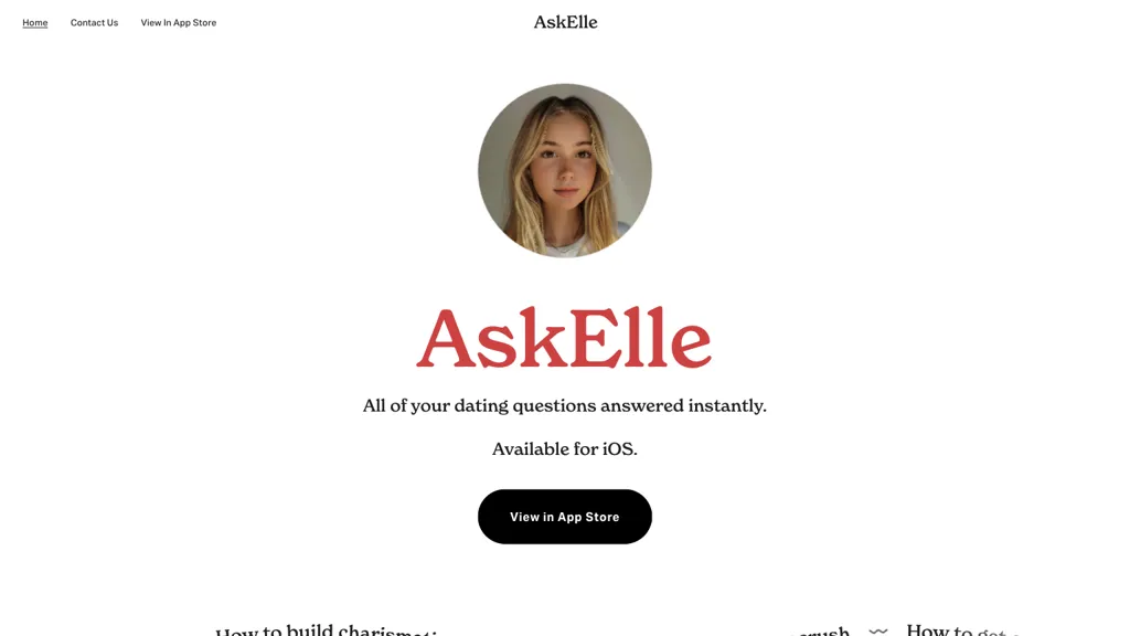 Ask Elle website
