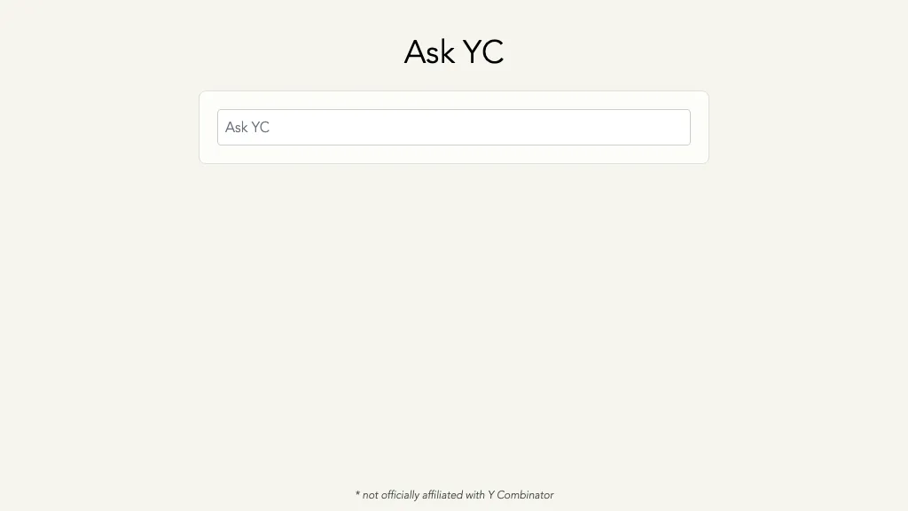 Ask YC website