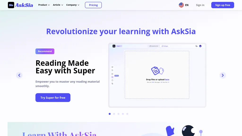 Asksia AI website