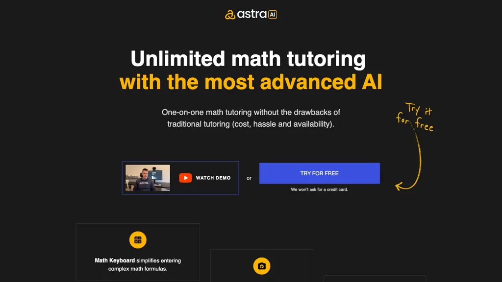 Astra AI website