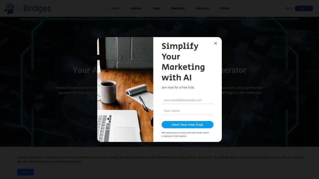 Atbridges AI tool screenshot
