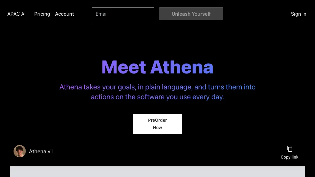Athena website