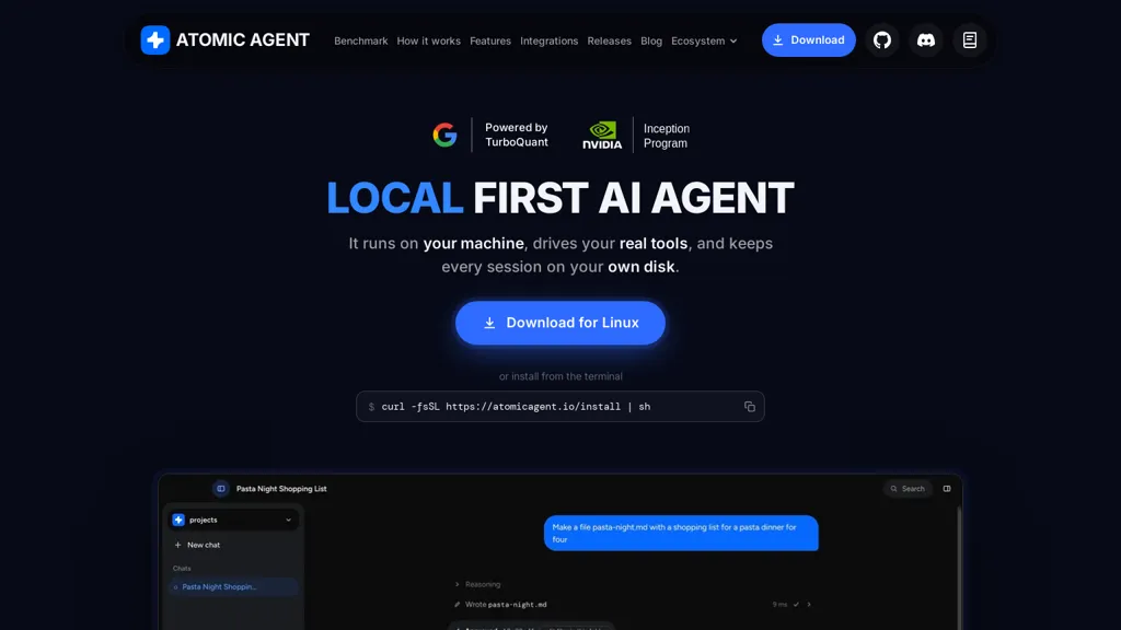 Atomic Agent screenshot