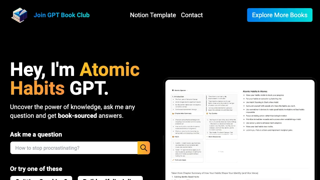 Atomic Habits GPT website