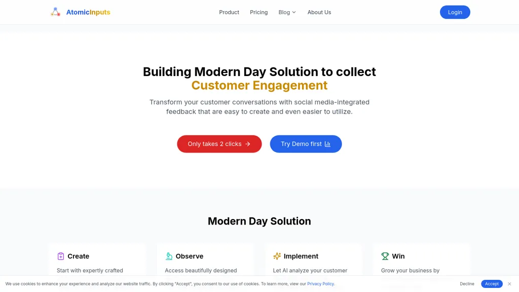 Atomic Inputs website