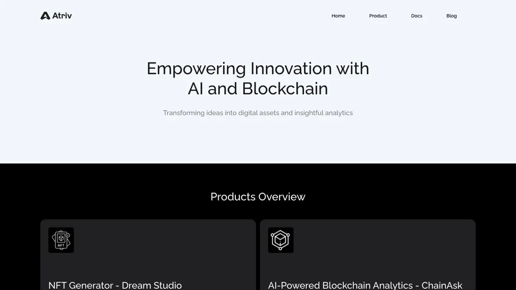 Atriv AI website