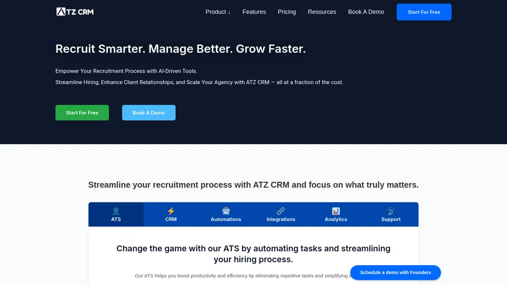 ATZ CRM website