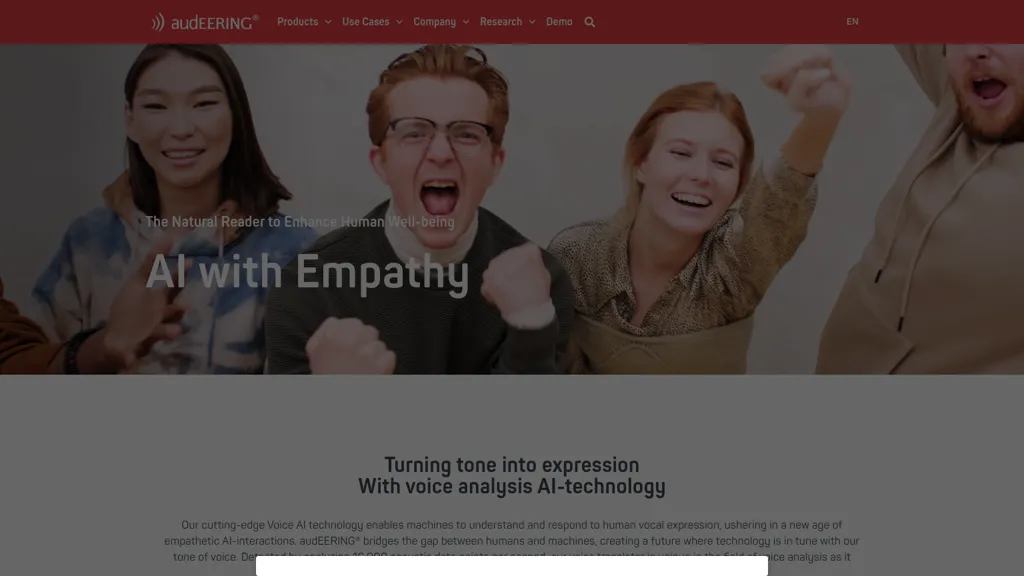 audeering.com AI tool screenshot
