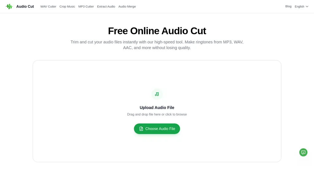Audio Cut AI tool screenshot