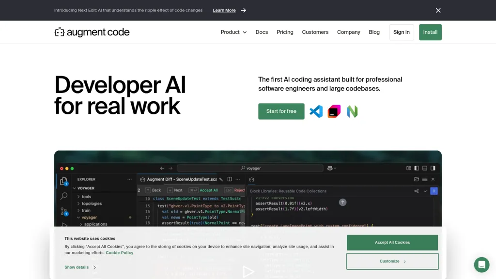 Augment Code website