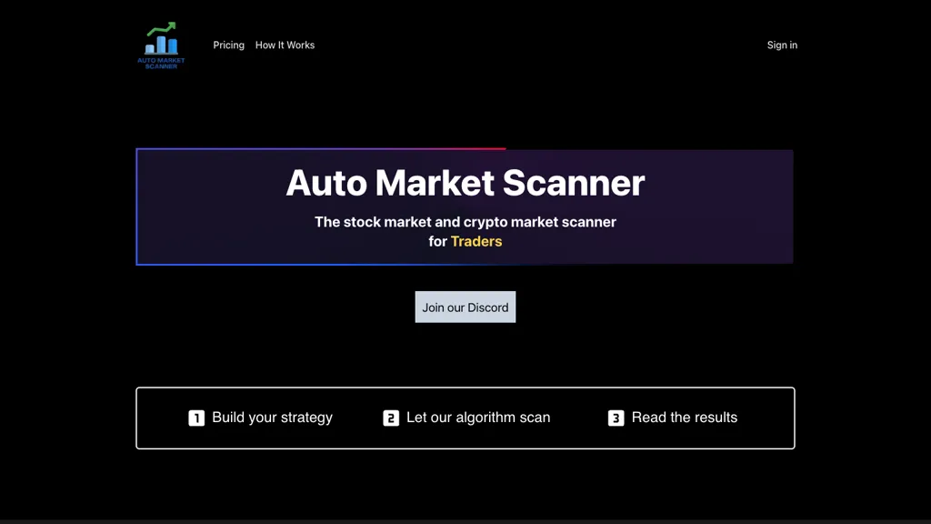 Auto Market Scanner website