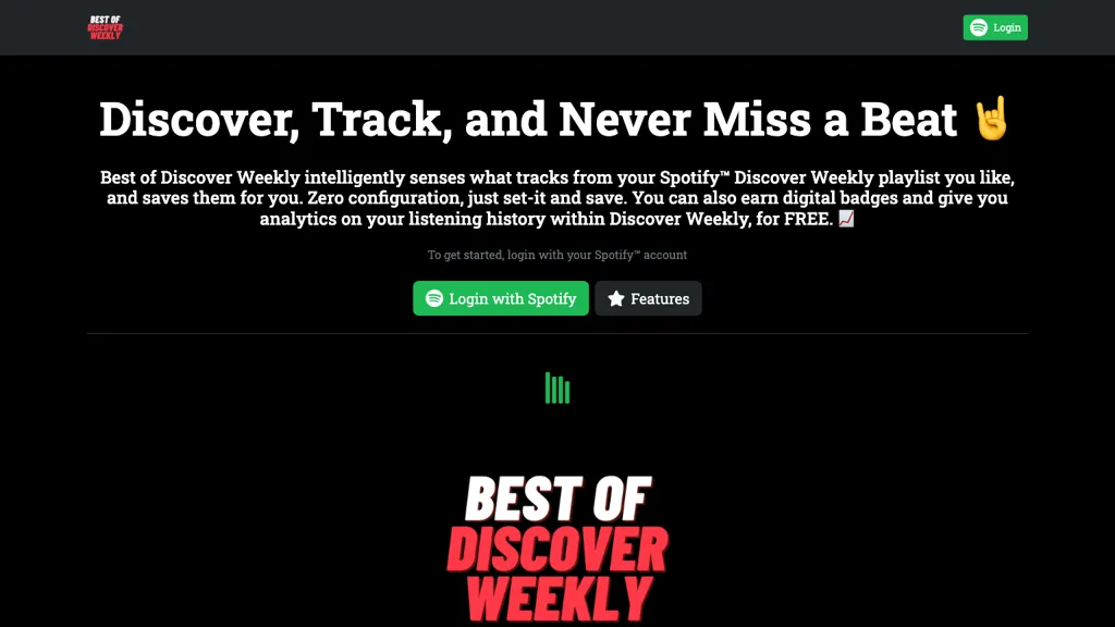 Best of discover weekly website