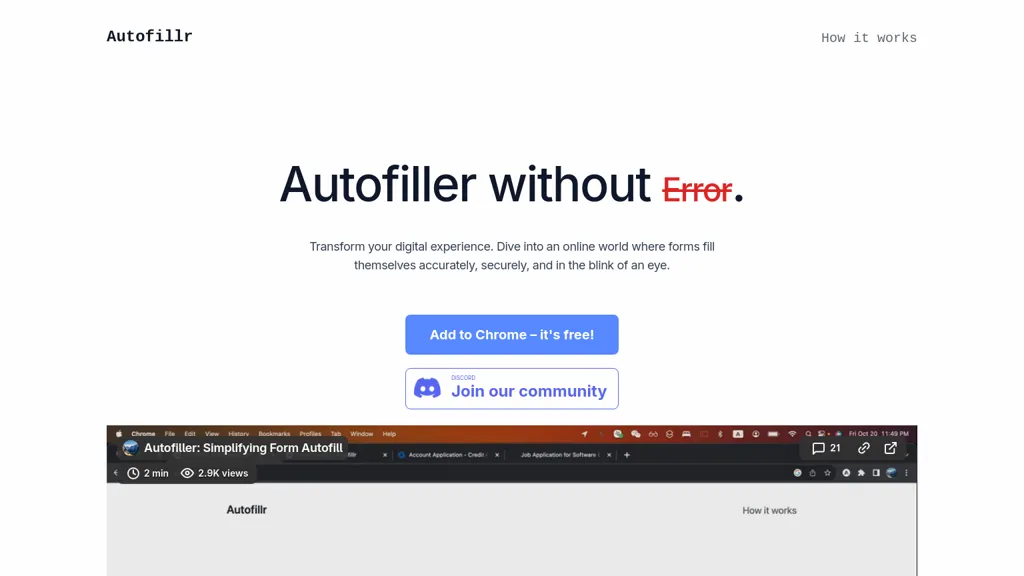 Autofillr website