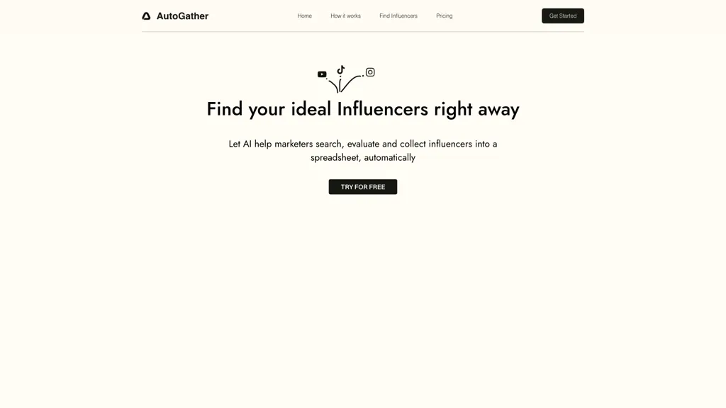 AutoGather AI tool screenshot