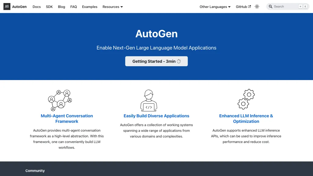 AutoGen website