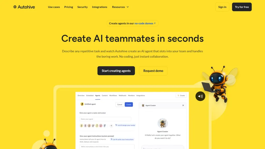 Autohive AI tool screenshot