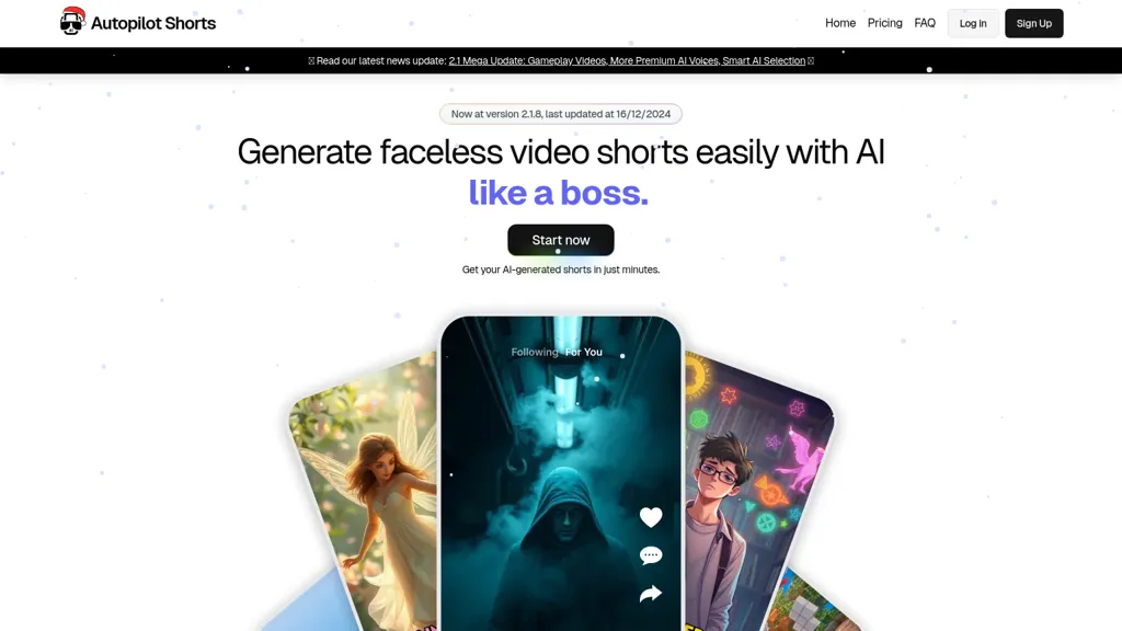 Autopilot Shorts website