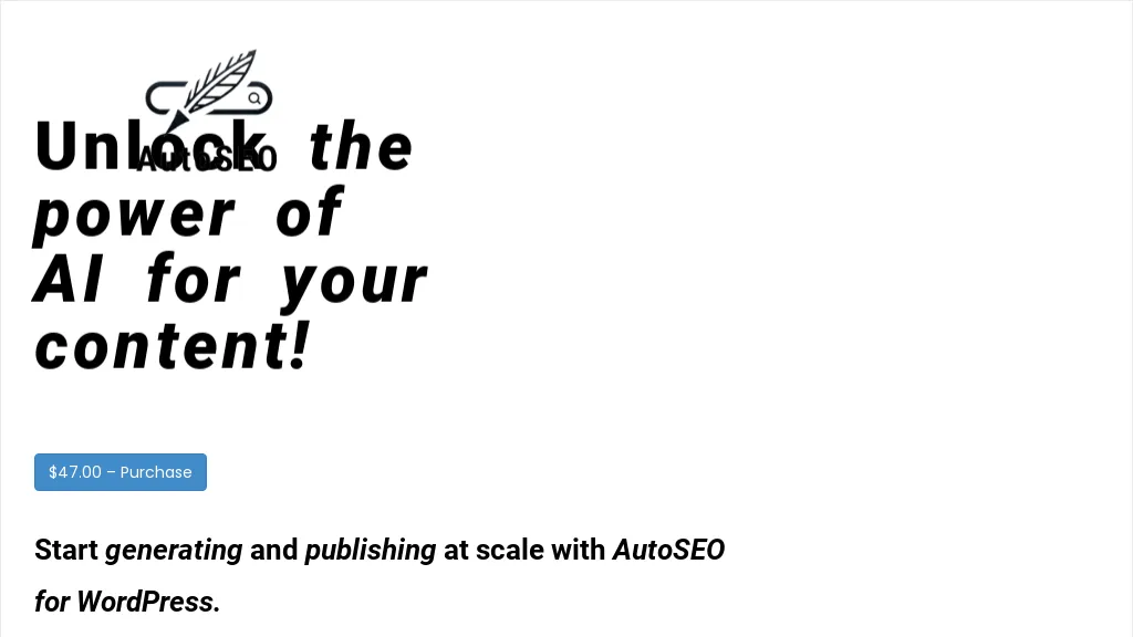 AutoSEO For WordPress website