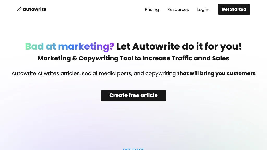Autowrite website
