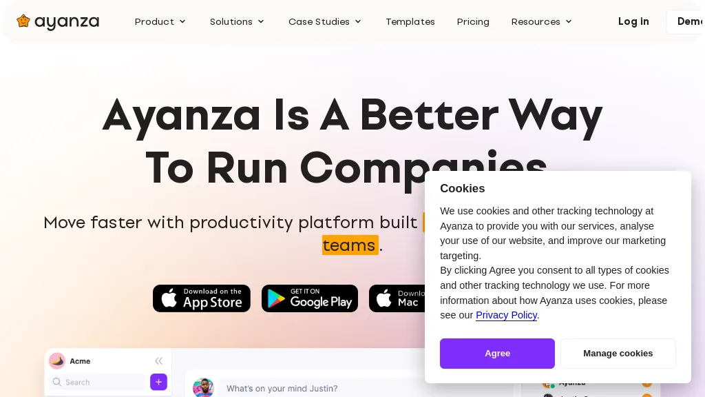 Ayanza website
