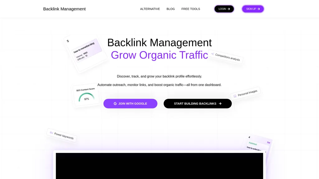 Backlink Management website