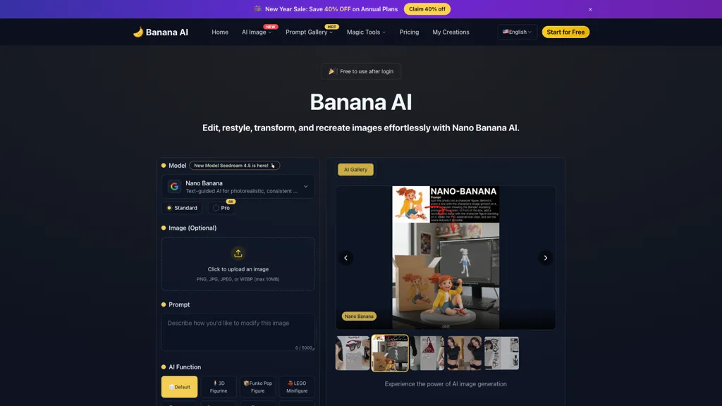 Banana AI AI tool screenshot