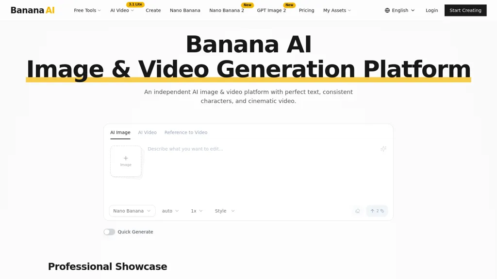 BananaAI.im AI tool screenshot
