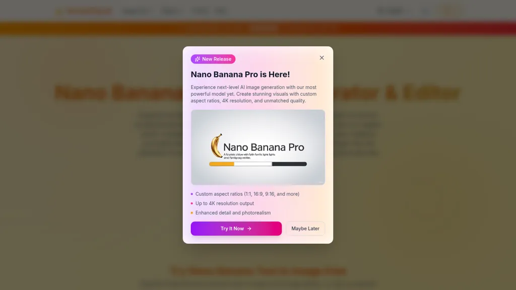 Bananaimg AI AI tool screenshot