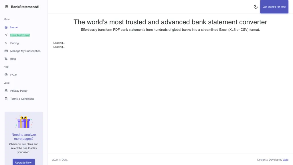 BankStatementConverterAI website