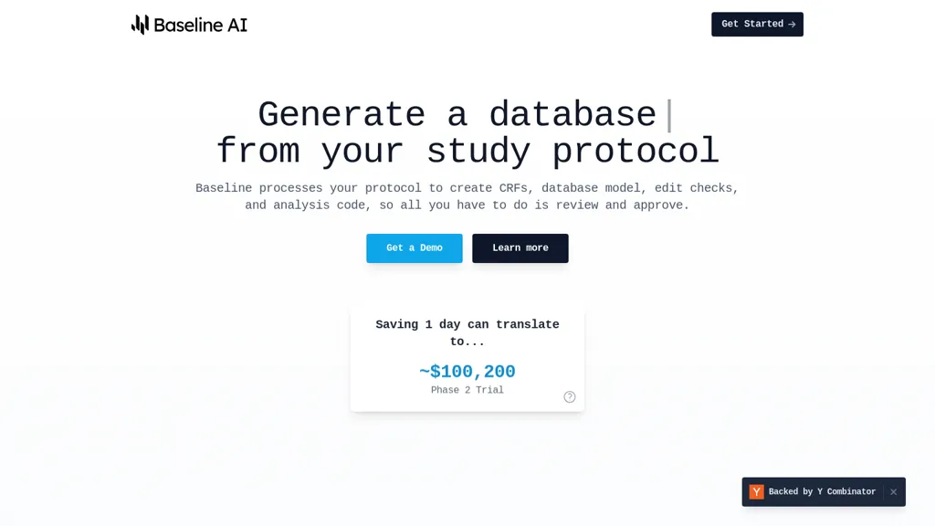 Baseline AI website