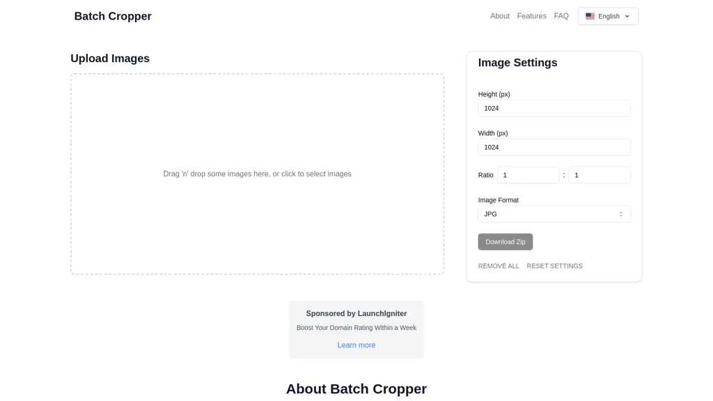 Batch Cropper website