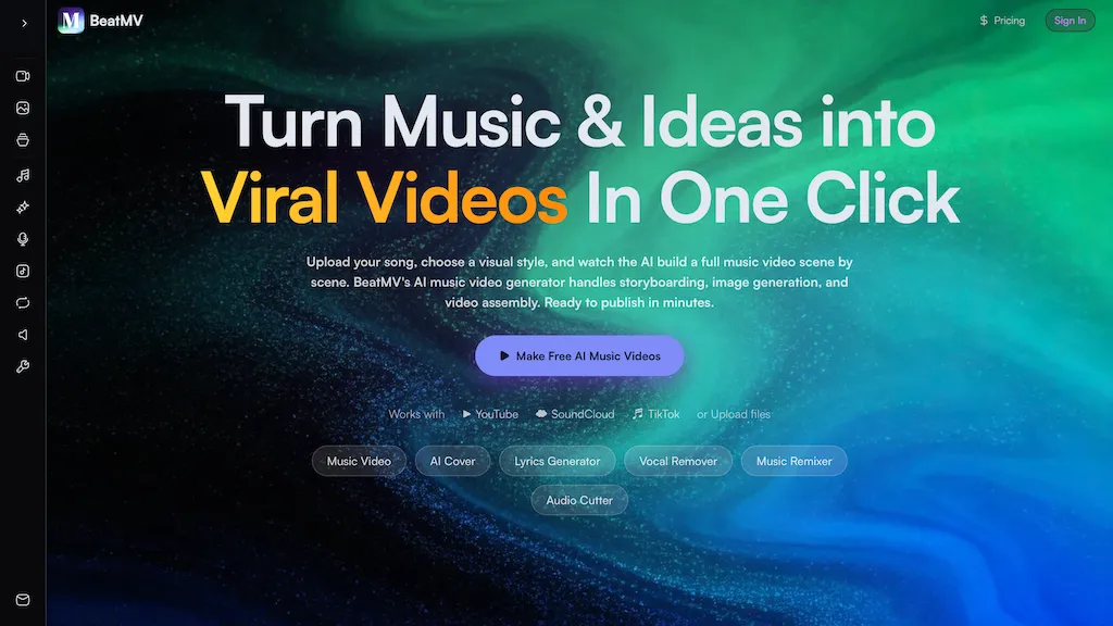 BeatMV AI tool screenshot