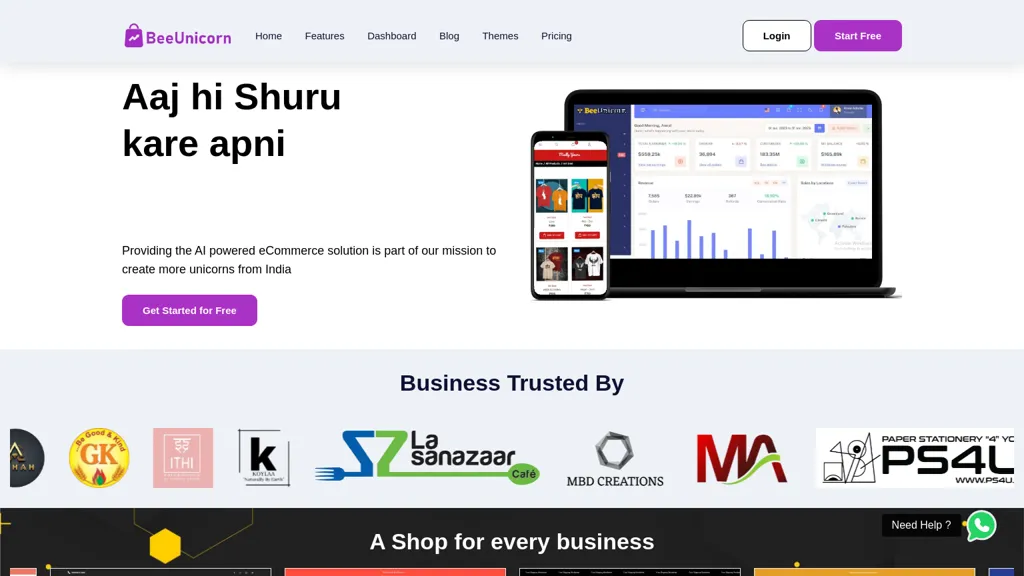 Bee Unicorn website