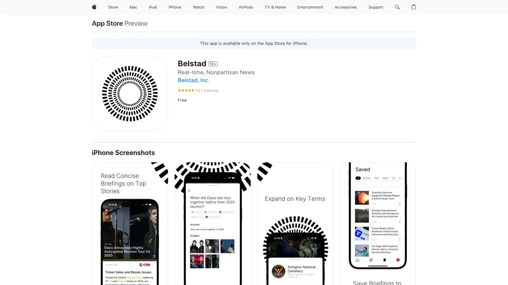 Belstad AI tool screenshot