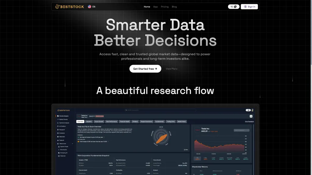 BestStock AI AI tool screenshot